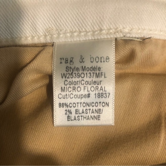 RAG & BONE Micro Floral Straight‎ Leg Jeans Size 31 - Picture 7 of 8